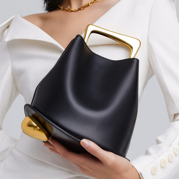 Sculptural Handle Handbag