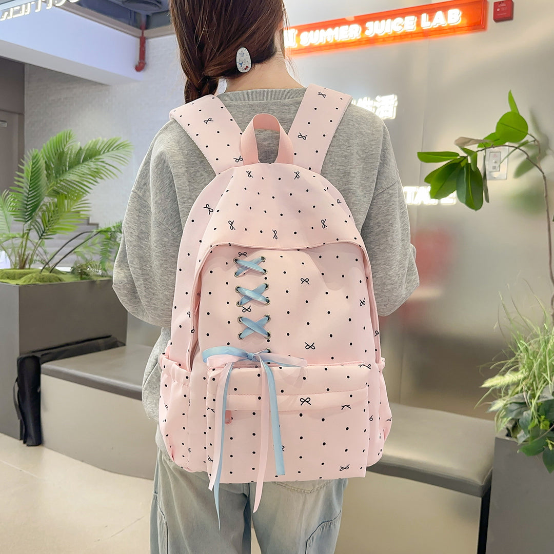 Stylish Lace-Up Embellished Backpack Kalsten