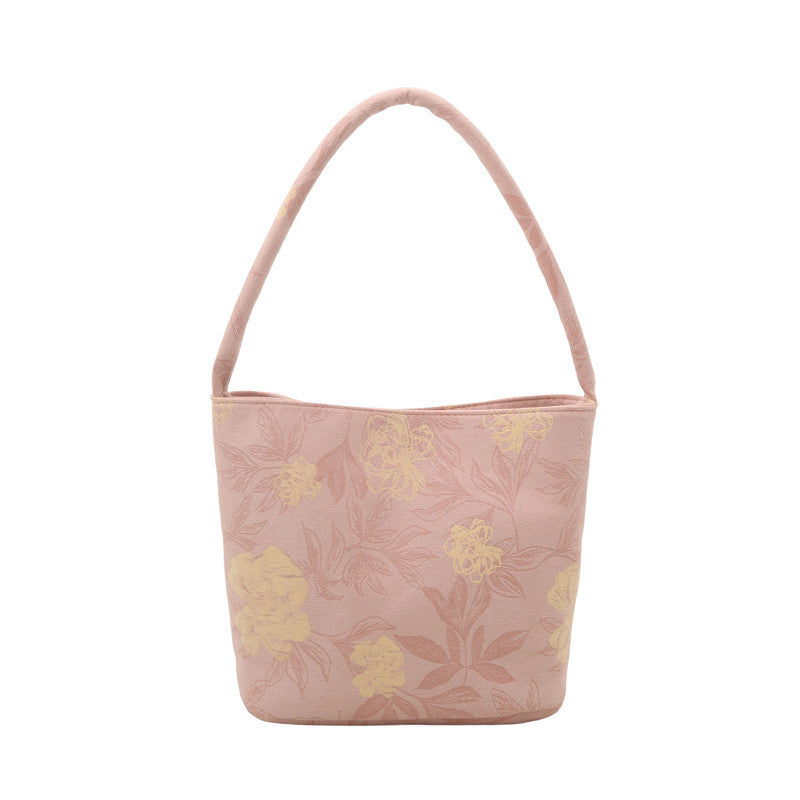 Embroidered Floral Shoulder Bag