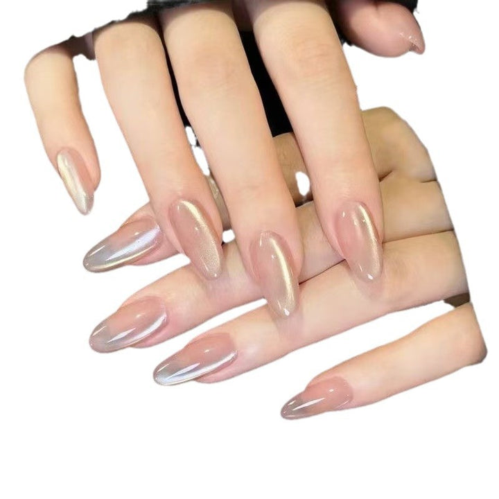 Glossy Almond-Shaped Nail Extensions Kalsten