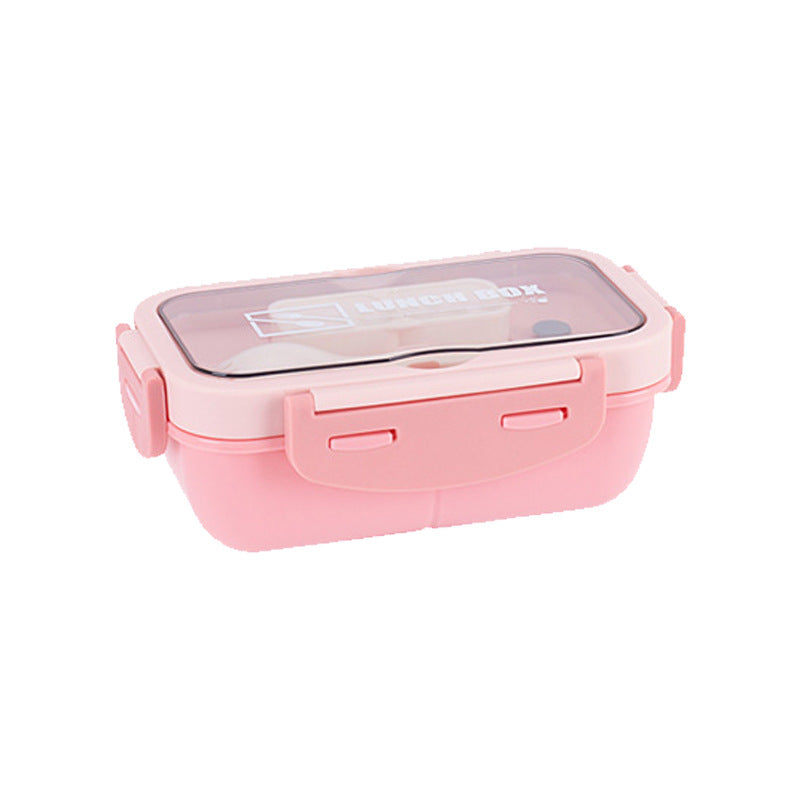 Versatile Multi-Compartment Lunch Box with Integrated Cutlery