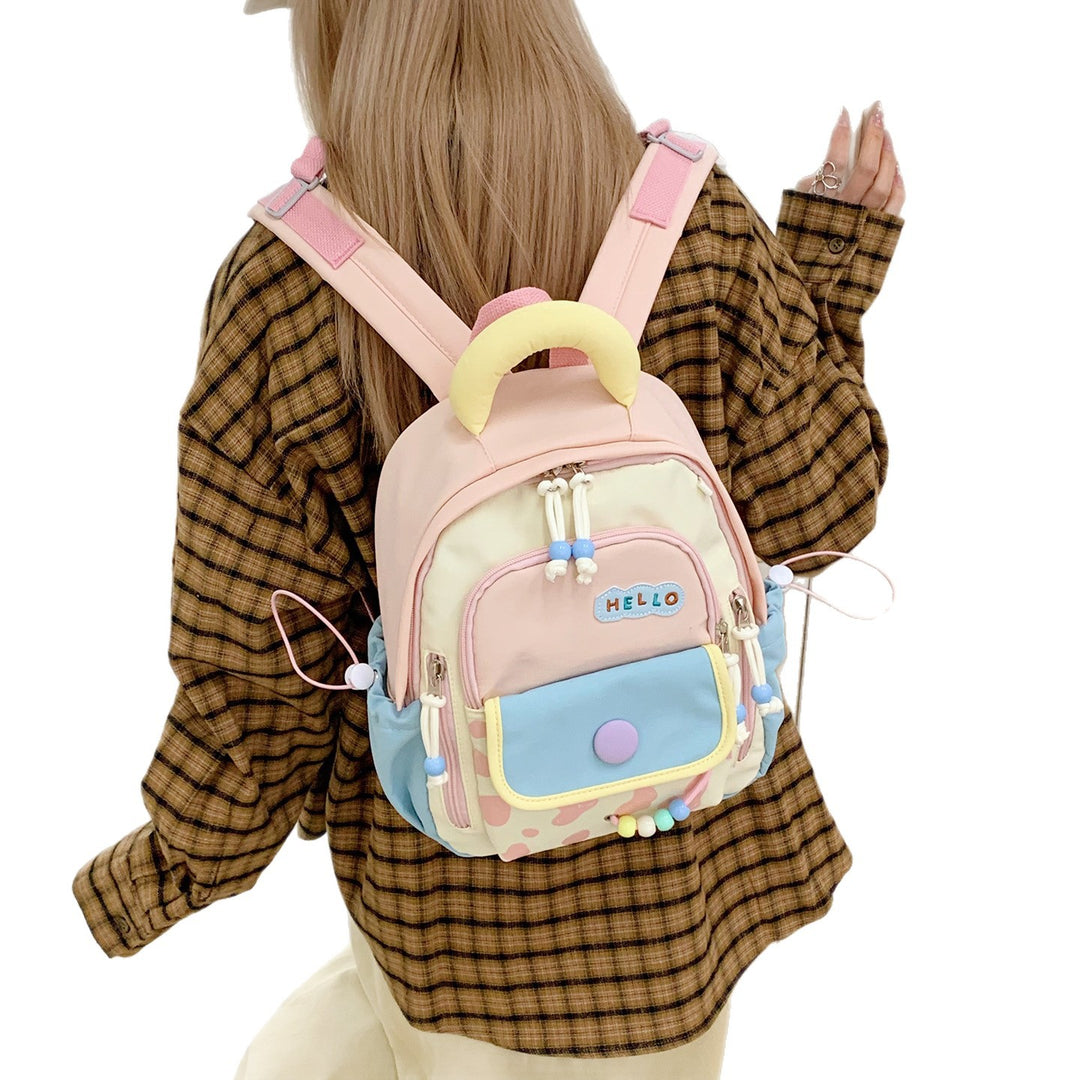 Leisure Backpack with Colorful Applications and Creative Design Kalsten