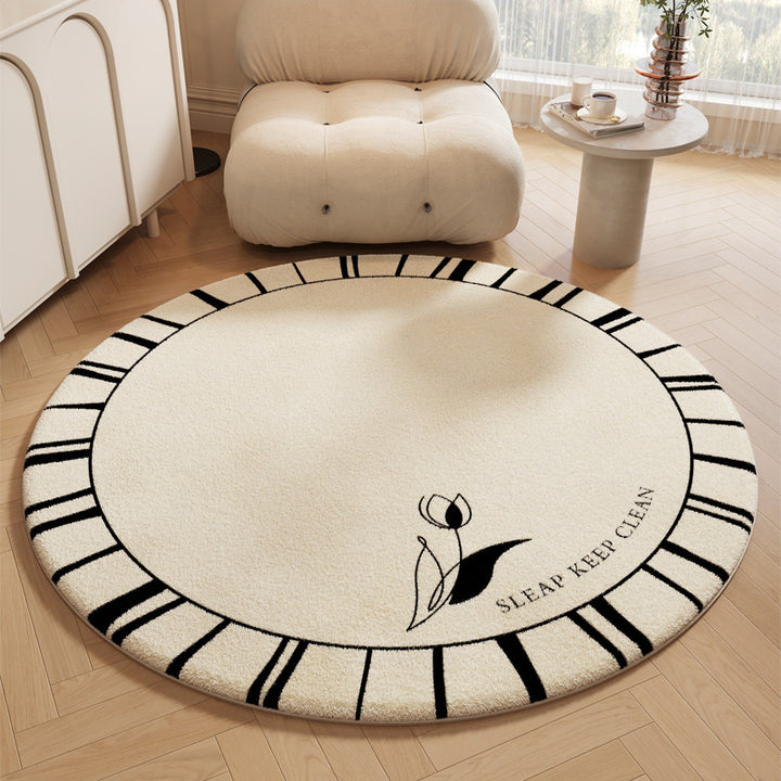 Decorative Pumpkin-Themed Round Area Rug