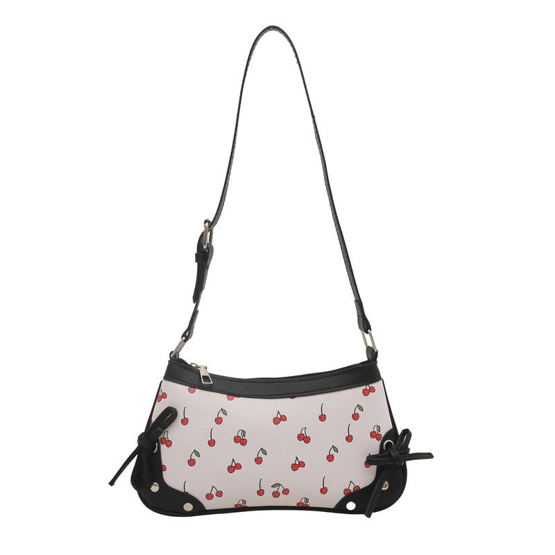 Charming Cherry Print Crossbody Bag