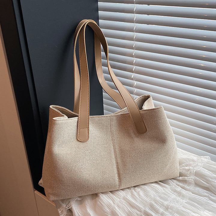 Elegant Structured Canvas Handbag