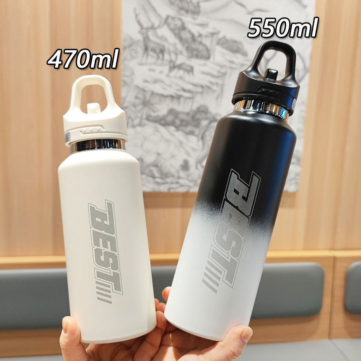 Women's sustainable stainless steel water bottle with leak-proof lid and handle Kalsten