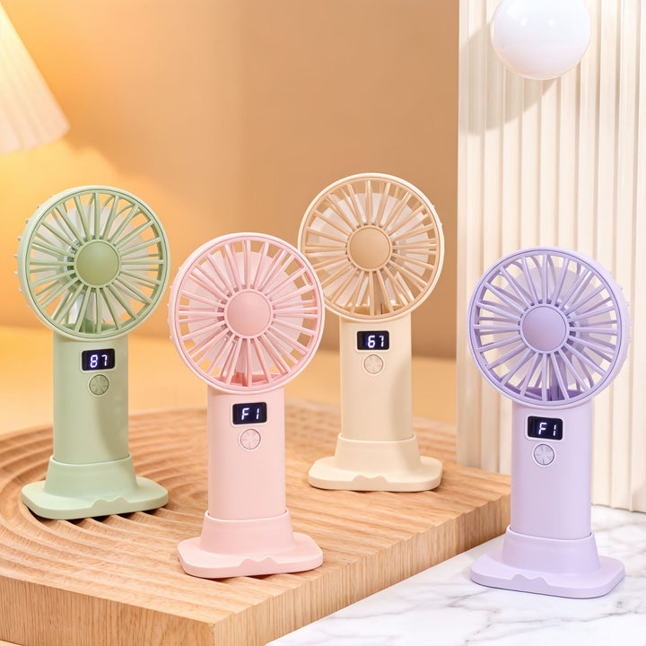 Women's portable fan with digital display and high-speed function Kalsten