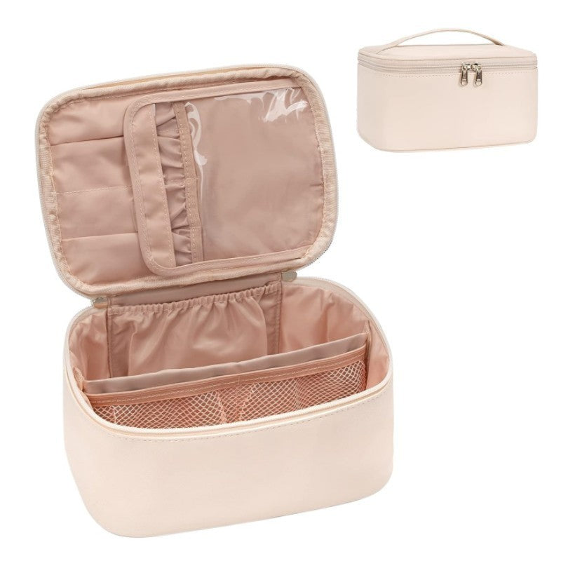 Cosmetic Organizer Bag with Structured Design and Versatile Compartments Kalsten