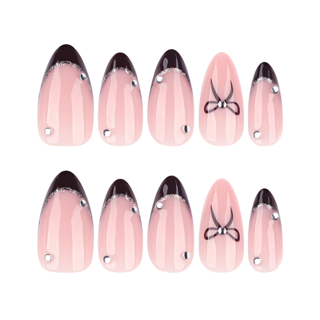 Artful Nail Art with Elegant Bow Decoration Kalsten
