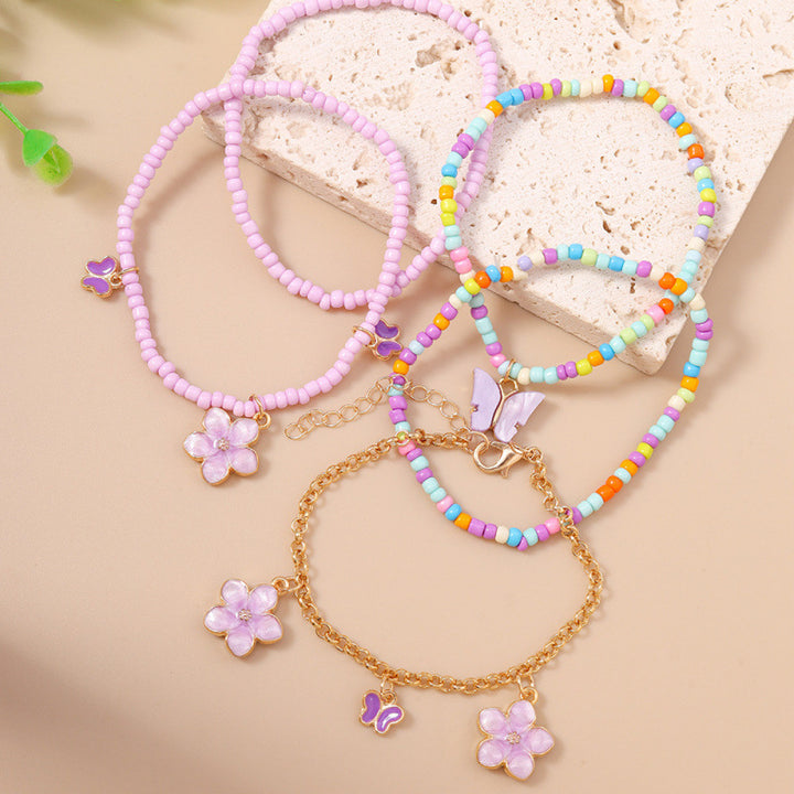 Floral Charm Bracelet Set Kalsten