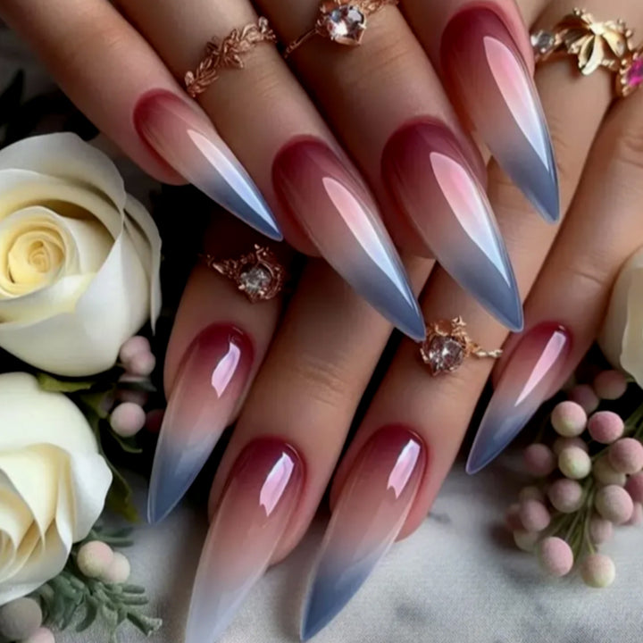 Ombré Stiletto Nail Art Extensions Kalsten