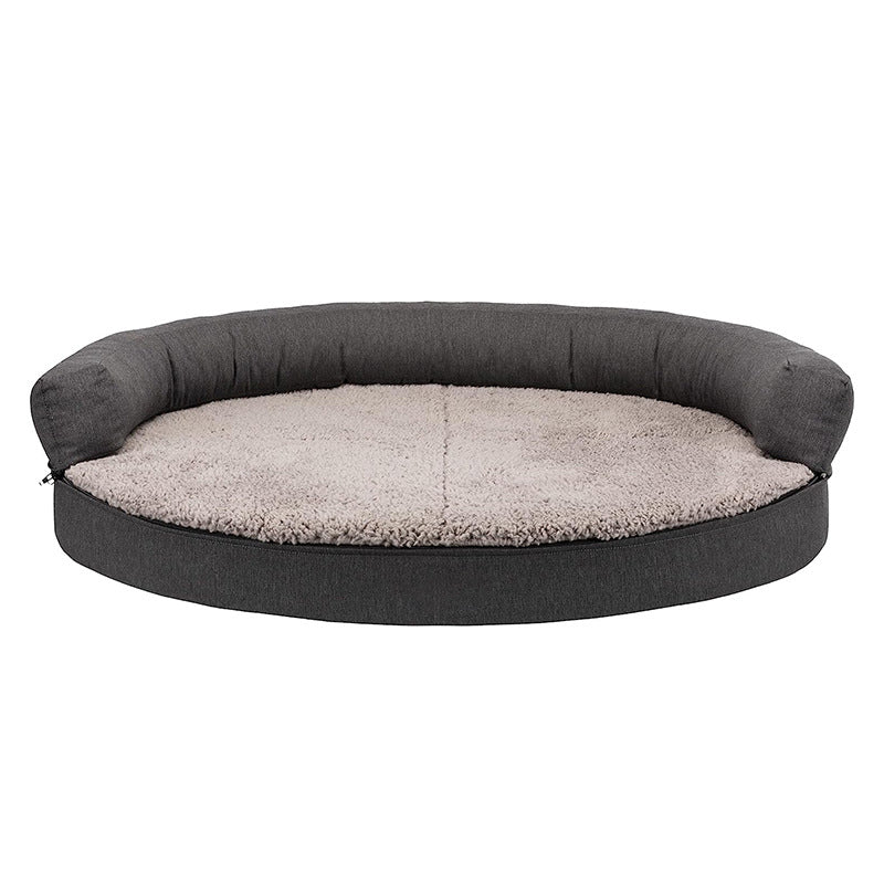 Cozy Round Memory Foam Dog Bed
