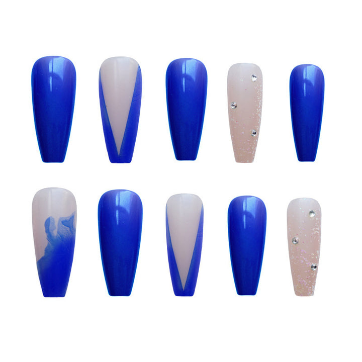 Glamorous Artisanal Press-On Nail Design