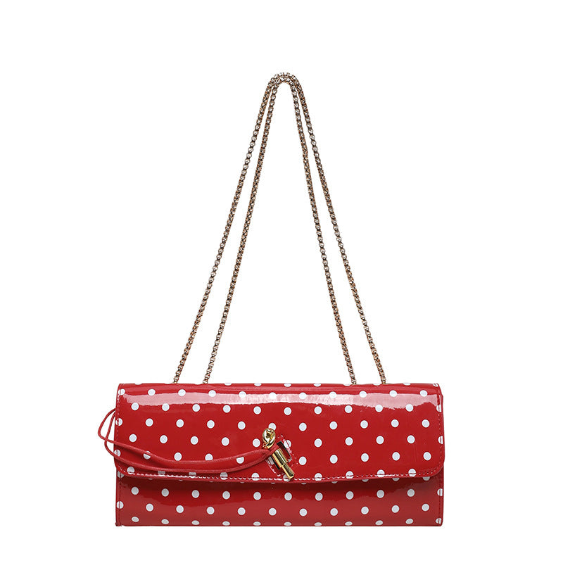 Chic Patent Leather Clutch