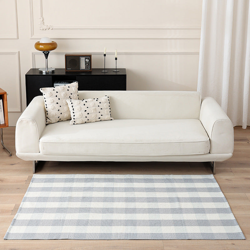 Flat-woven living and dining room rug