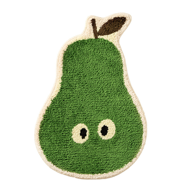 playful pear-shaped rug runner