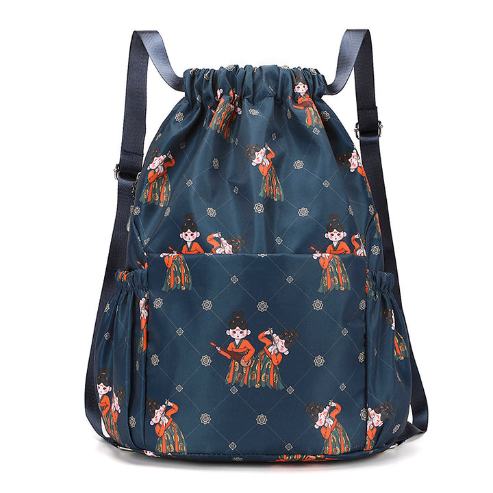 Fun Cartoon Print Drawstring Backpack Kalsten