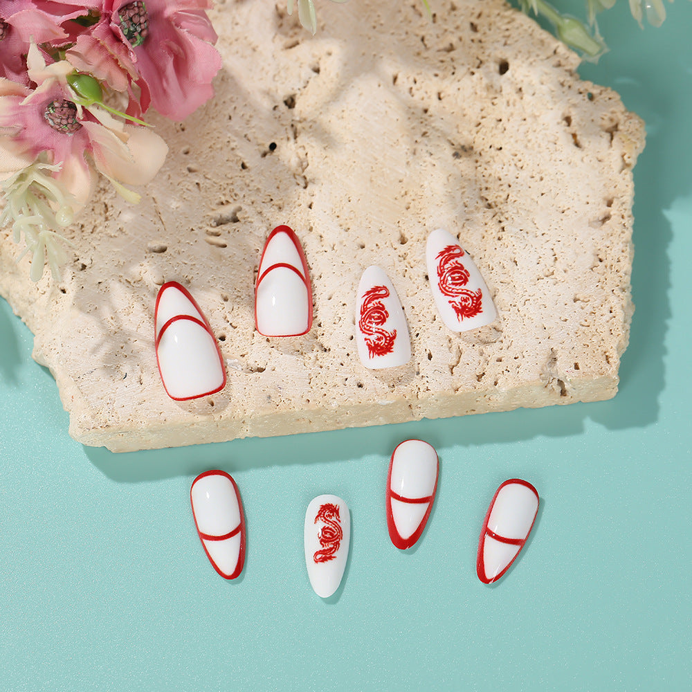 Artistic nails with dragon motif Kalsten