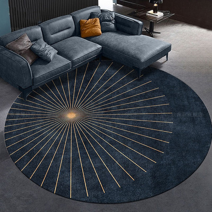 Round Geometric Pattern Area Rug Kalsten