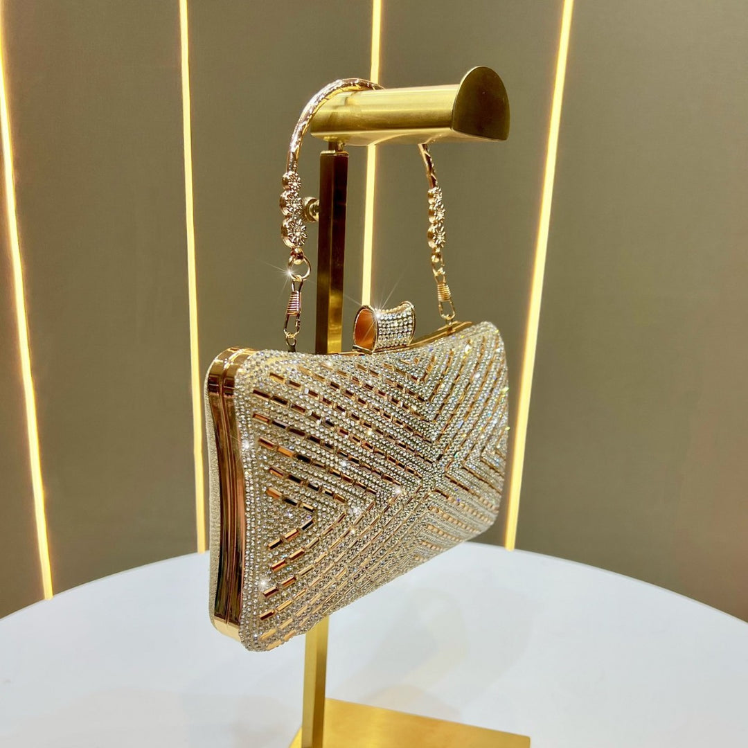 Glamorous Rhinestone Detailed Evening Handbag