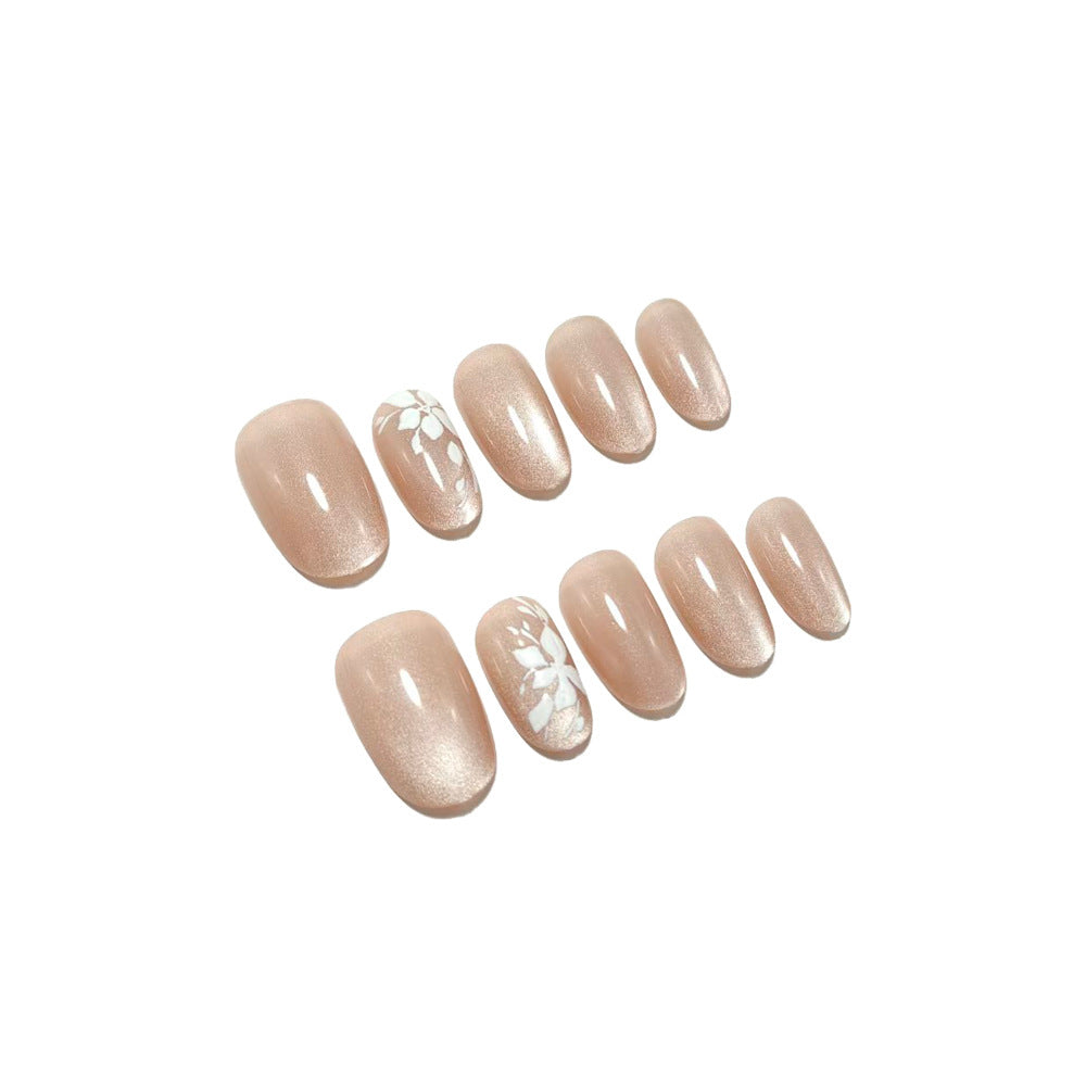 Artificial nails with elegant flower decoration Kalsten