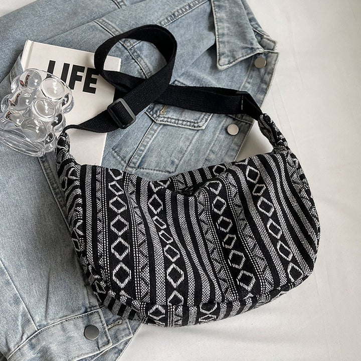 Artisan-Inspired Textured Crossbody Bag