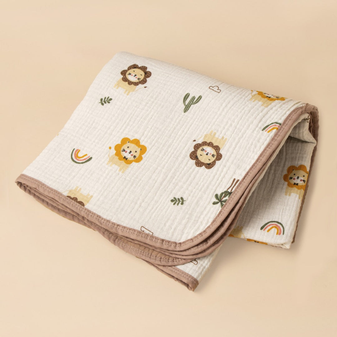 Soft Cotton Vehicle Print Muslin Blanket kalsten