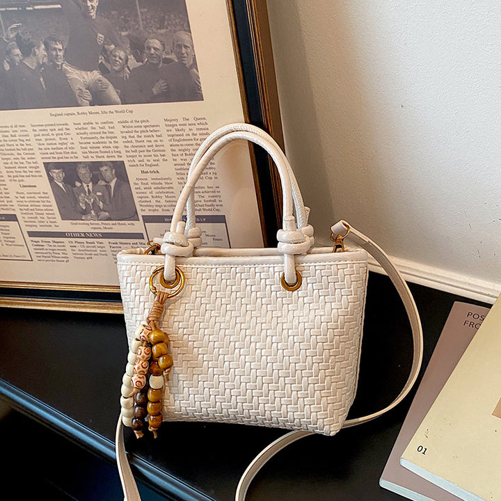 Woven Leather Mini Handbag