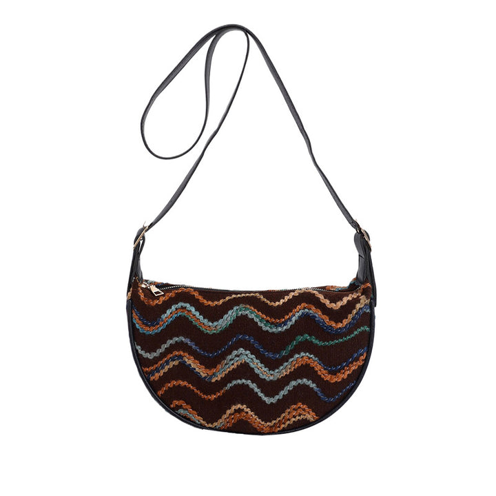 Vintage-Inspired Woven Crossbody Bag Kalsten
