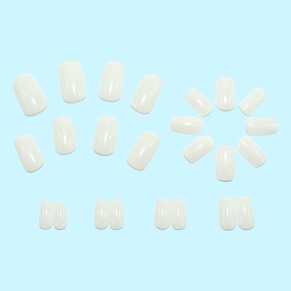 Artificial nails in elegant French design with high-gloss finish Kalsten