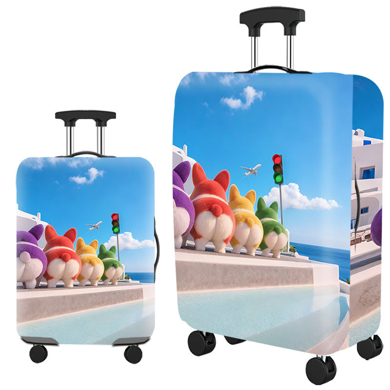 Artistic Cat-Themed Hard Shell Suitcase Kalsten