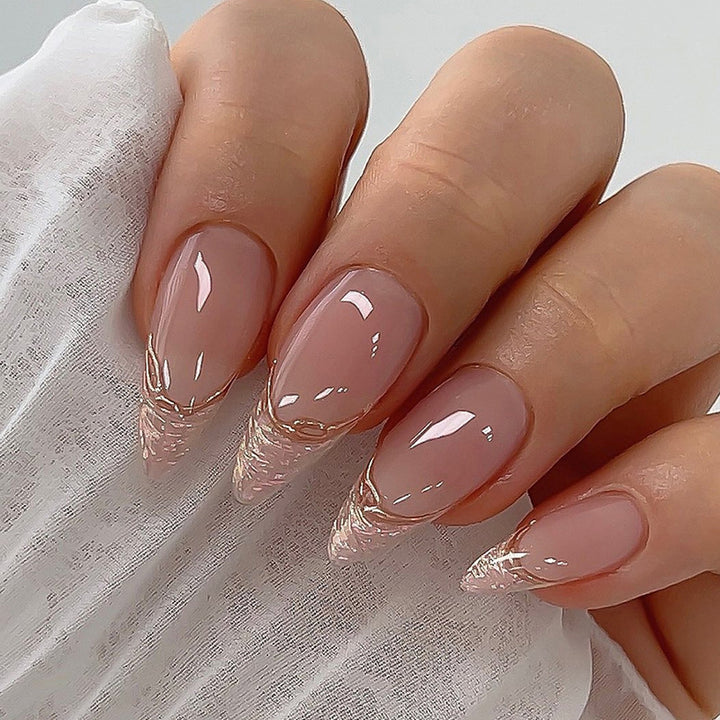 Elegant Almond-Shaped Press-On Nail Extensions Kalsten