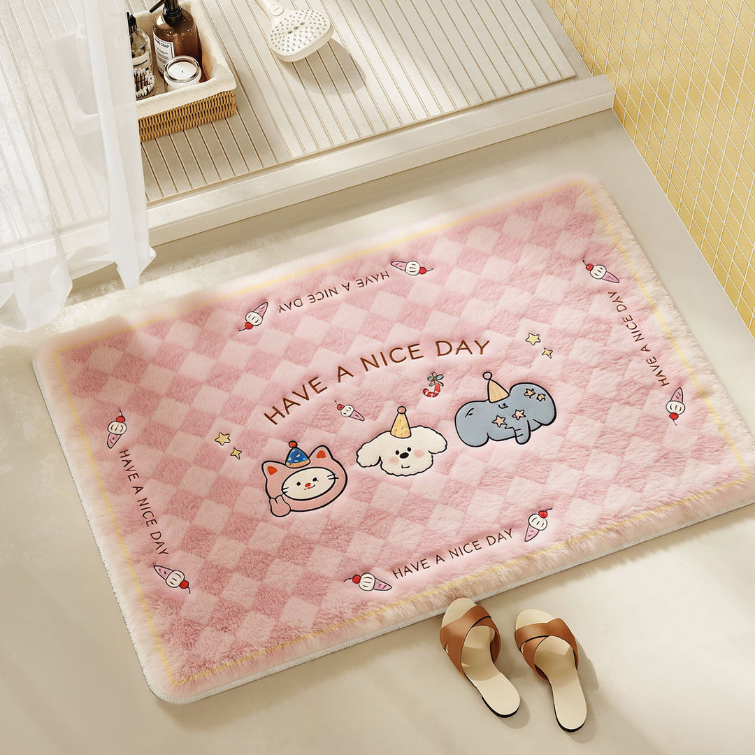 Playful Cartoon-Themed Bathroom Mat Kalsten
