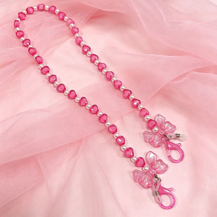 Heart-shaped Beaded Eyewear Chain Kalsten