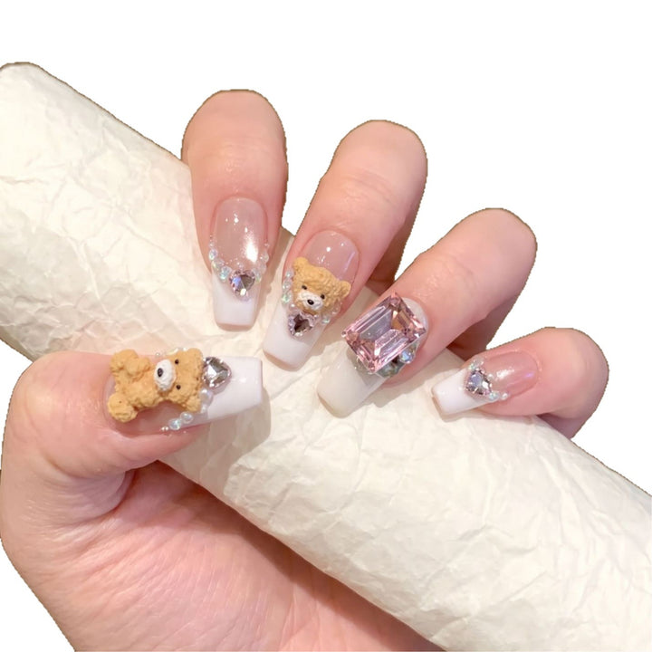 Cute Animal-Inspired Press-On Nail Art Set Kalsten