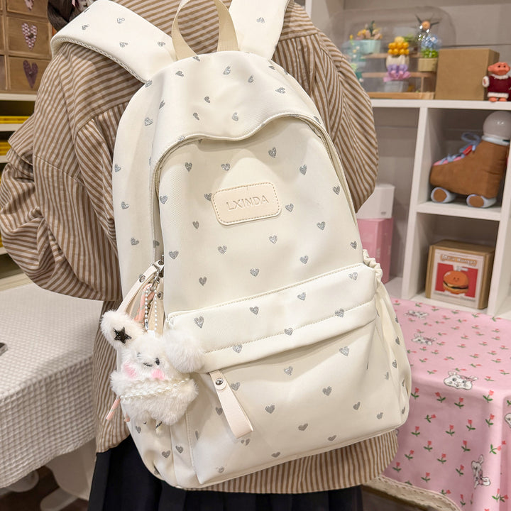 Fun Heart-Print Backpack Kalsten