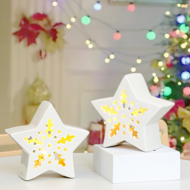 Star-Shaped Decorative Ceramic Candle Holder Kalsten