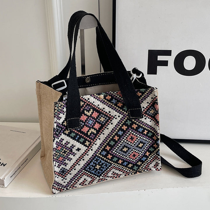 Decorative Patterned Canvas Tote Bag
