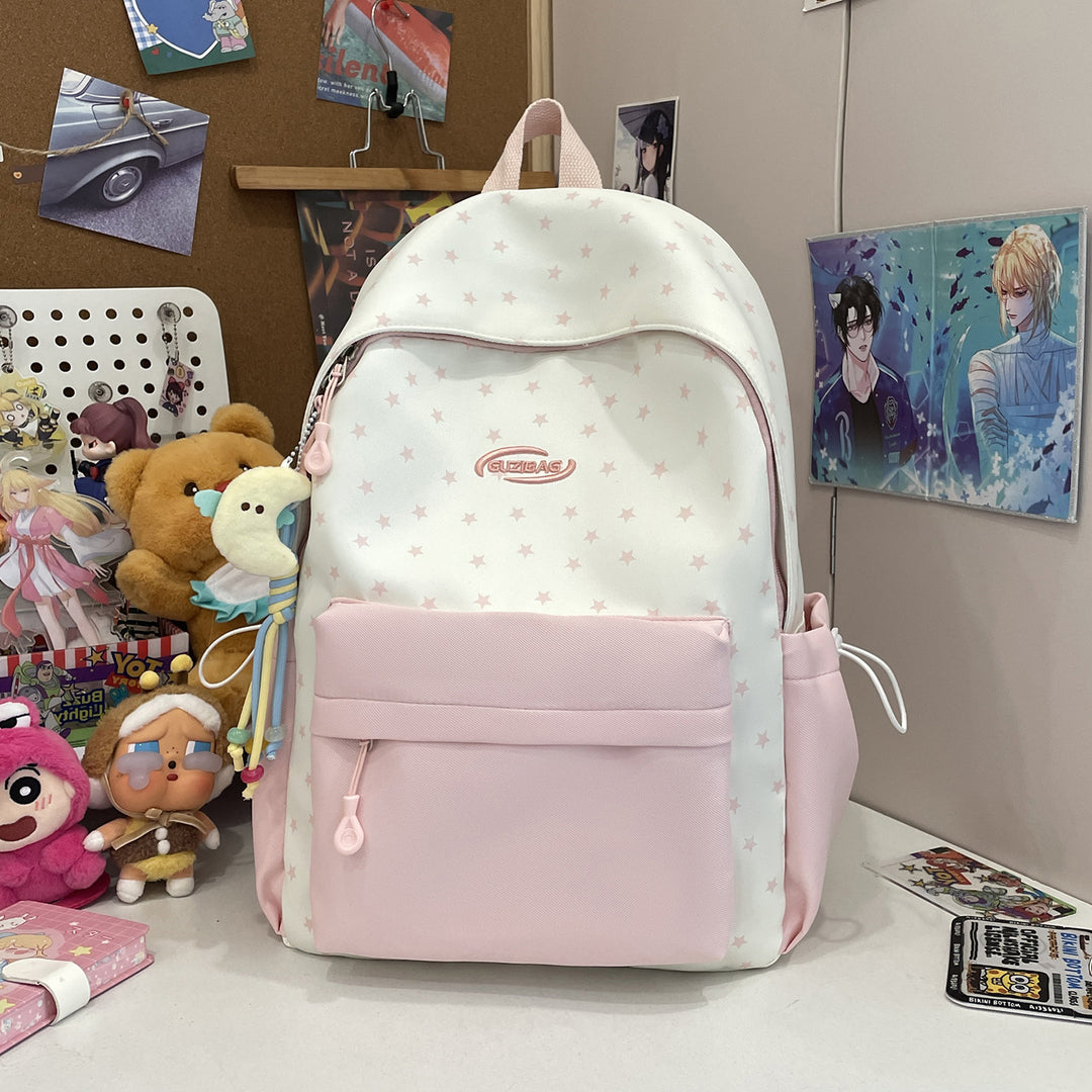Stylish Printed Backpack with Fun Character Accents Kalsten