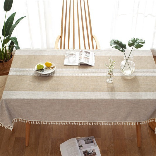 Decorative Tablecloth with Fringe Trim