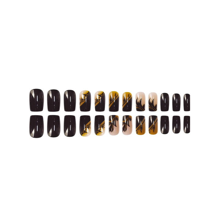 Decorative Glittery Star-Accented Press-On Nail Set Kalsten
