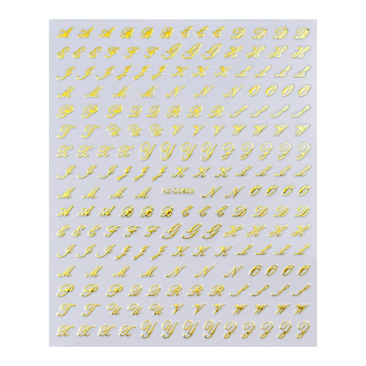 Decorative Alphabet Nail Art Stickers