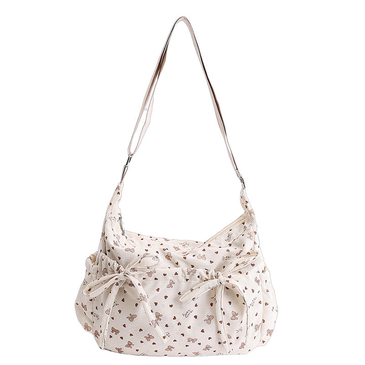 Stylish Floral Embellished Hobo Bag