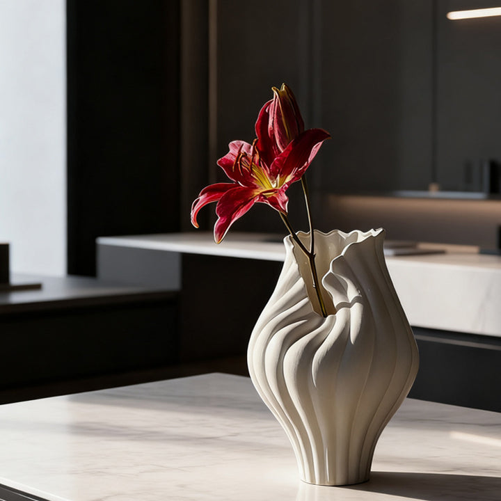 Elegant Textured Ceramic Vase