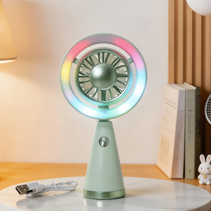 Ladies portable fan with LED light Kalsten