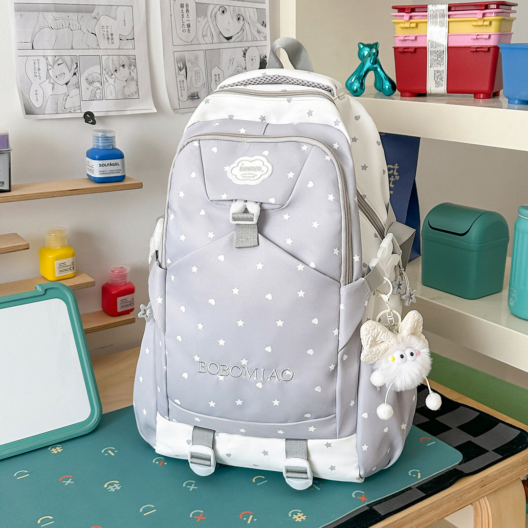 Stylish Star-Patterned School Backpack Kalsten