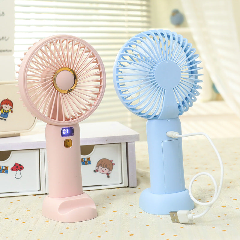 Ladies portable battery fan with digital speed display Kalsten