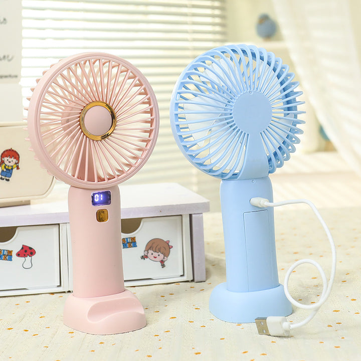 Ladies portable battery fan with digital speed display Kalsten