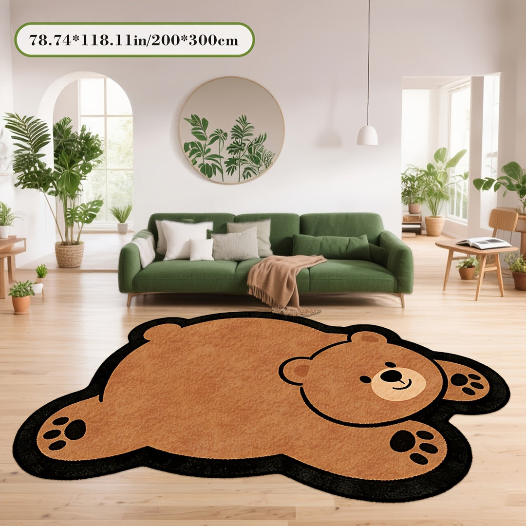 Heart-Shaped Cartoon Animal Bath Mat