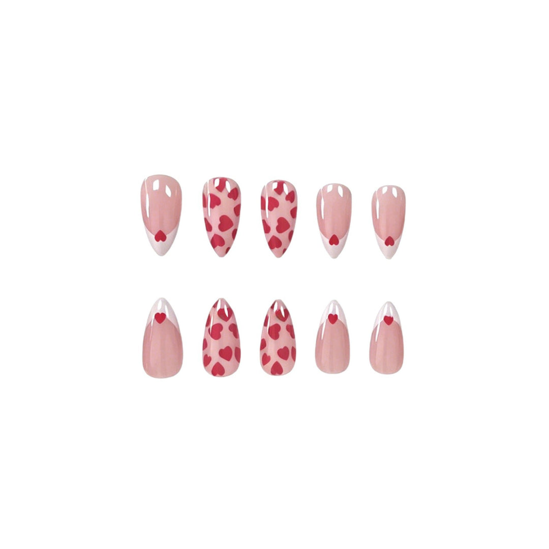 Heart-Patterned Nail Art Enhancements Kalsten